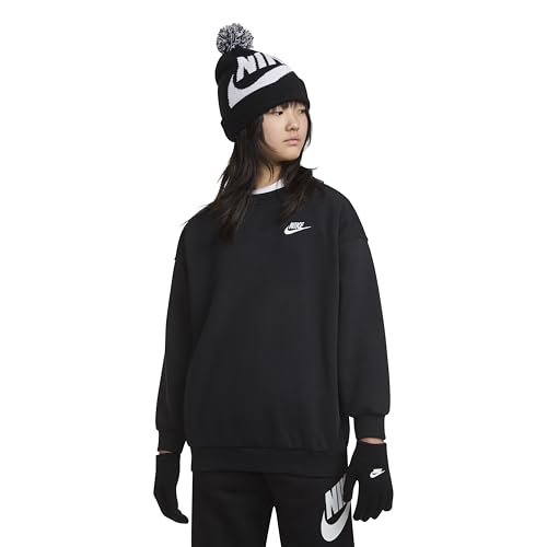 Image of Sportswear Pom Beanie and Glove Set, Black, 8 /20