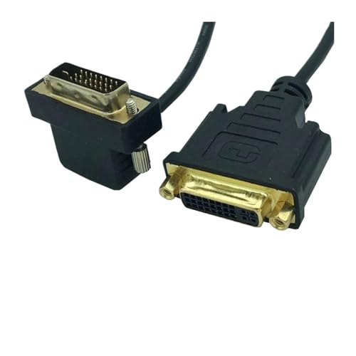 90 Degree Elbow DVI 24+1 Male Female Extension Cable Computer M>oni>tor High-Definition Connection DVI-D-I(E 30cm)