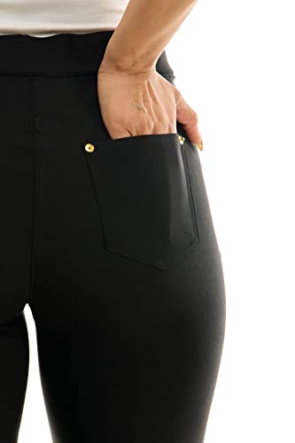 Zac & Rachel Women's Pull on Ankle Pant with Pocket Studs4