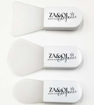 Miniatura 1 de ZA&OL 3 modelos diferentes de Cepillos aplicador cosmético de base de arcilla líquida Facial, vegano blanco de 2.4 in de silicona corto. Mini