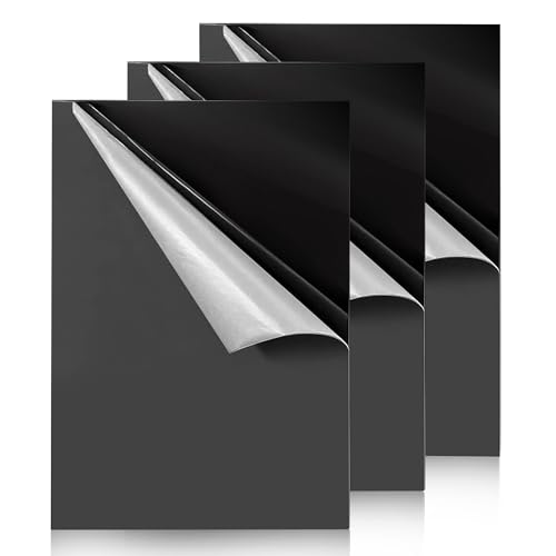 Taiyeestar 3 pièces plaque acrylique noire A3, plaque en plastique verre acrylique plaques acryliques 1,7 mm, plaques en plastique pour affichage, cadre photo, peinture (42 x 29,7 cm)