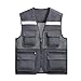 WHL Gilet réfléchissant Gris Gilet de sécurité réfléchissant Personnalisable avec Poches Fermeture à glissière à Faible température de sécurité à Pied for Femmes Hommes