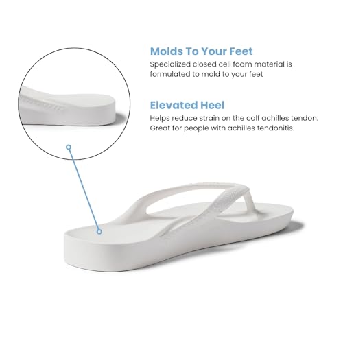 Image of Archies Arch Support Flip Flops for Men & Women - Orthotic Sandals for Plantar Fasciitis Relief - Lightweight, Cushioning, Shock-Absorbing Thong Sandals for Walking, Foot Pain & All-Day Comfort