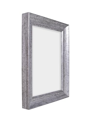 Image of GOLDEN PEACOCK 6x8 Inch Photo Frame - Antique Silver Grey Finish | Vintage Decorative Tabletop & Wall Hanging Picture Frame for Living Room, Office & Anniversary Gifting