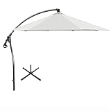JCNAGXY Garden Patio Umbrella Sunshade Umbrella Outdoor Market Table Umbrellas 8 Sturdy Square Ribs for Lawn Backyard Pool White