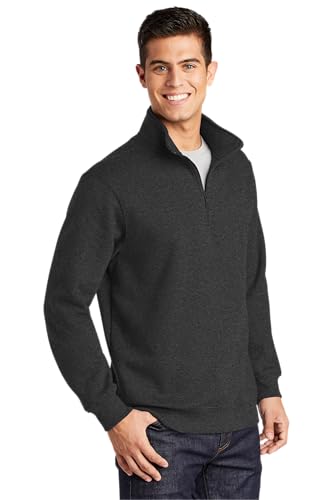 SPORT-TEK Unisex Quarter Zip Sweatshirt Graphite Heather