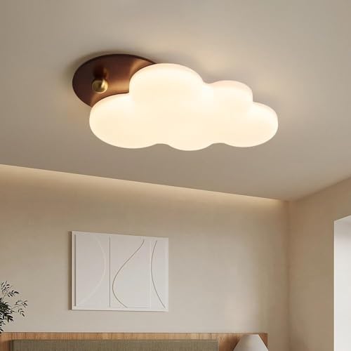 Lámpara de techo LED creativa 48W color nogal para salón 4