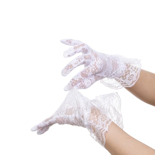 Vonokee Women Lace Gloves,Fingerless Floral Gloves Bridal Prom Gloves For Wedding Themed Party Costume Accessories  thumb #4