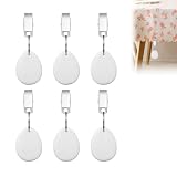 Hinapan 6 pièces de poids de nappe en marbre, lourds supports de nappe avec clips métalliques, poids de table, clips de nappe résistants au vent pour mariage, garden party, pique nique, restaurant