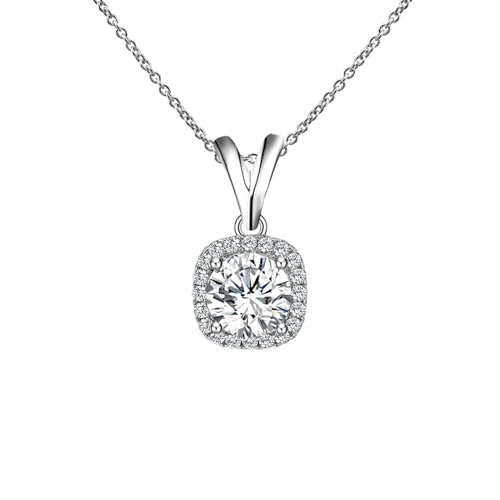 Collier en or blanc moissanite le bijou minimaliste pour votre style quotidien