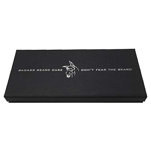 Badass Beard Care Black Series - Fine Tooth Ox Horn Comb For Men - 100% Ox Horn & Sandalwood, Hand Made, Sanded And Polished #TOP3