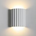 LIFENICEST Sconce Wall Lighting White Modern Wall Sconces Up Down 2 Lights Half Cylinder Desgin Contemporary Wall Light Resin Plaster Shade Wall Mounted Lamp - 9.8inch
