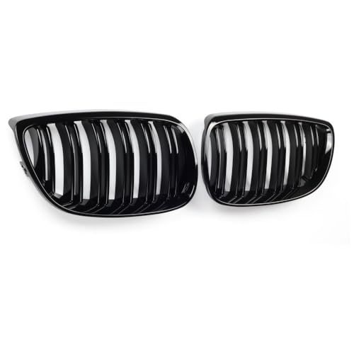 MLTLKPPVNG Parrilla del radiador para BM&W E92 E93 M3 2006 2007 2008 2009 Parachoques Delantero Parrilla Riñón Negro Brillante Parrilla Doble Línea Car Styling Racing Grilles Pieza De Repuesto