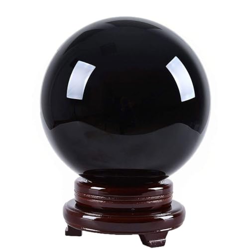 Obsidienne noire en boule décorative de 12cm pour maison