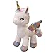 Generic Morbido Unicorno Peluche Fly Horse Baby Toddlers Forniture per Feste Regali di Giocattoli di Compleanno - bianca