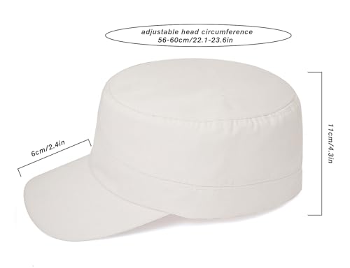 Gorra militar cadete unisex de algodón lavado miniatura 6