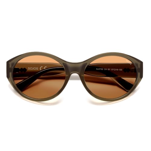 Image of SOJOS 2026 Trendy Oval Polarized Sunglasses for Women Classic SJ2702
