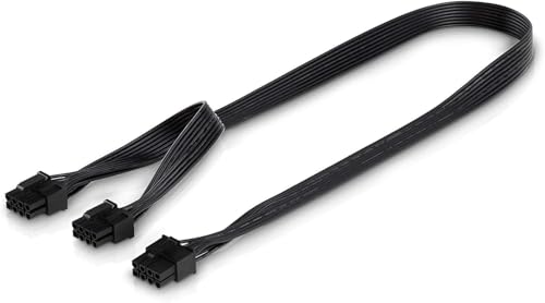 Adaptador de alimentación para tarjeta gráfica X-35118, 2 conectores PCle 6+2 a conectores PCle de 8 pines, negro, 0,60 m
