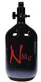 Ninja Paintball SL2 Carbon Fiber AIR Tank - 68/4500 SL 2 - Black/RED (STD Regulator)