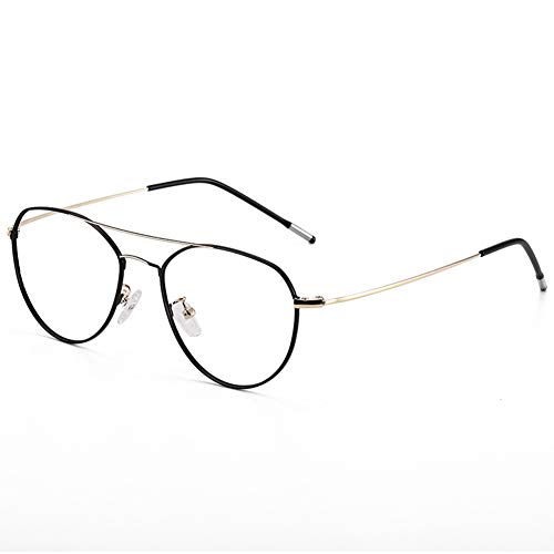 EYEphd Men's progressive multifocal HD reading glasses aviator frame aspherical resin lens goggles,01,+2.5