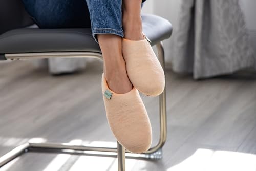 Cozy Felted Merino Wool Handmade Home Slippers. Natural Warm Soft and Comfy For all seasons.2