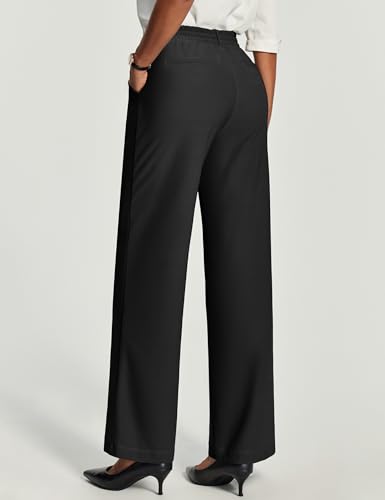 IUGA Work Pants Women Stretchy Wide Leg Dress Pants High Waisted Pull on Trousers Business Casual Slacks Office Outfits2