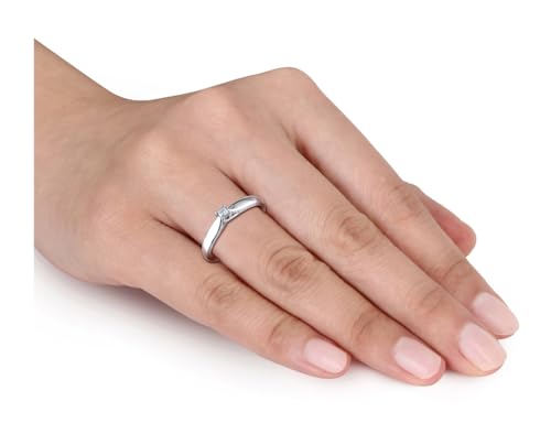 1/20 Carat (ctw) Diamond Solitaire Promise Ring in Sterling Silver4