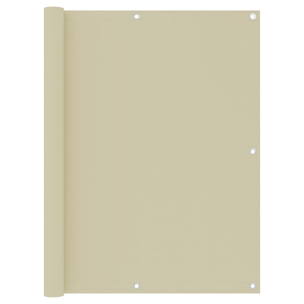 vidaXL Balcony Screen Cream 120x500 cm Oxford Fabric — image 1