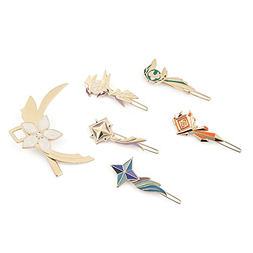 Genshin Impact Hair Clips, Genshin Impact Cosplay Hair Clips, Cute Hair Clips for Daughters, Girls and Girlfriends (B)