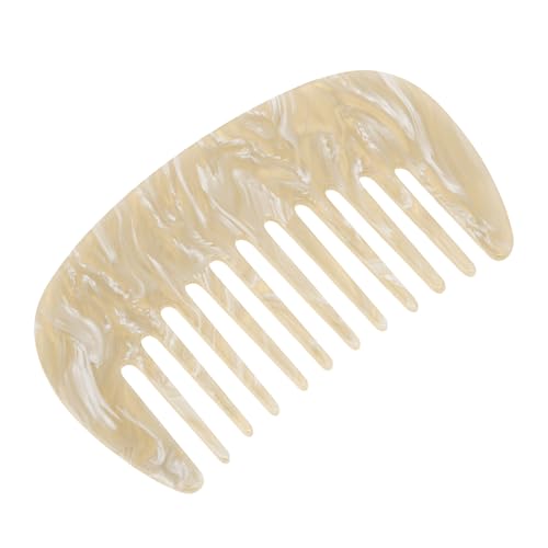 VOCOSTE Wide Tooth Comb, Anti-Static Pocket Size for Curly Hair, Deep Beige