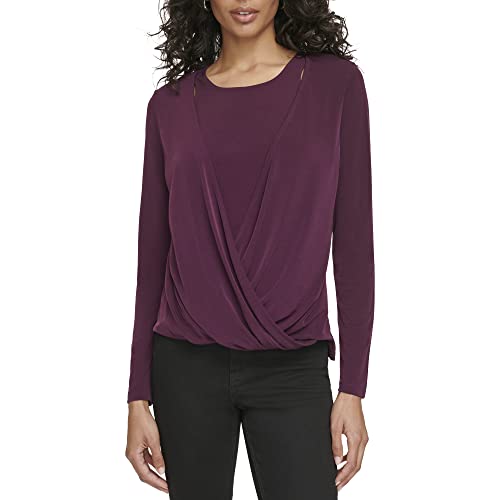 Image of Calvin Klein Women's Long Sleeve Wrap Knit