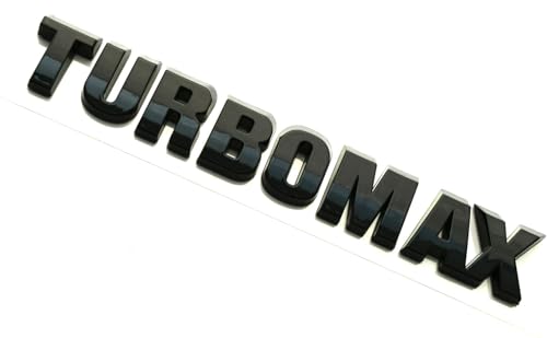 Image of Pair Set New Hood Letter Emblems 3D Nameplate Logo Compatible with 2024-2025 Silverado /Colorado Turbo-max Badge 85079242 (Glossy Black)