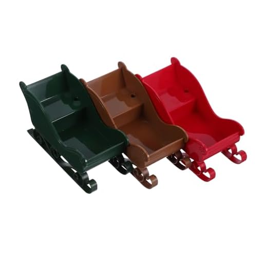 TOPPERFUN Lot De 3 Figurines De Traîneau De Noël - Esprit des Fêtes avec Traîneau du Père Noël - Décoration Décorative pour Bol À Bonbons du Père Noël pour Intérieur Et Extérieur -