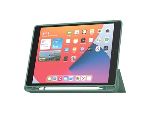 Folio Slim Skin pour iPad Pro 11 M4 etui vert avec support pliable