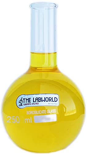Labworld Borosilicate Glass Round bottom 250ml boiling Distillation Conical flask Erlenmeyer flask for chemistry lab experiments filtration titration heating solution pack of 1 (B097RP418W) Amazon Price History, Amazon Price Tracker