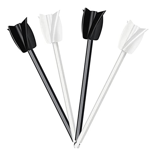 Pasuihcay 4 Pcs Epoxy Mixer Attachment for Drill, Reusable Paint and Resin Mixer Paddle to Mix Epoxy Resin, Paint, Ceramic Glaze, Black&white