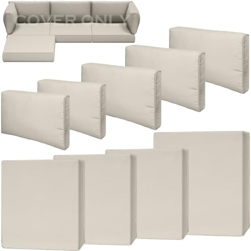 9‑Piece Outdoor Patio Cushion Cover Set Fade‑Resistant Zippered