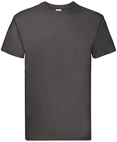 Fruit of the Loom Men's Super Premium Short Sleeve T-Shirt, Heather Grey, XX-Large