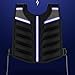 Tdoutop Weighted Vest Weight Vest Weighted Jacket with Reflective Stripe for Running Calisthenics, 15 Pounds