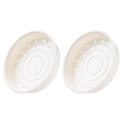 Angoily 2pcs Plastic Steamer Basket Steaming Rack Stand Steam Basket Kitchen Cookware for Rice Cooker and Warmer 3L/ 5L