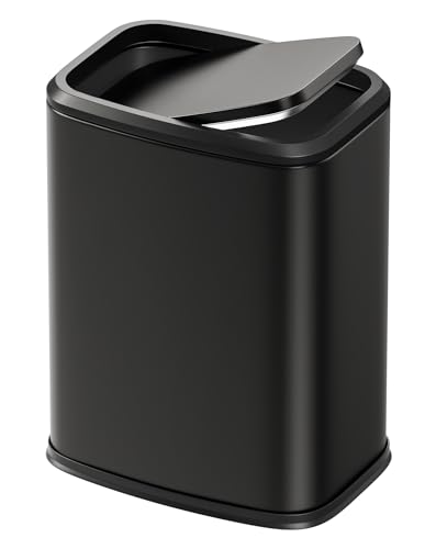 La Mejor Selección de Bote para Basura Con Tapa - 5 favoritos. 42 Cesun - Bote de basura pequeño para baño con tapa abatible (8 l/2.1 galones de acero inoxidable con cubeta interior extraíble, cesta de basura delgada para el hogar, oficina,...