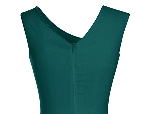 Image of MUXXN Women's Retro 1950s Style Sleeveless Slim Business Pencil Dress