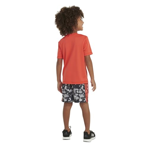 Image of adidas boys Short Sleeve T-shirt and Printed Shorts 2-piece Set