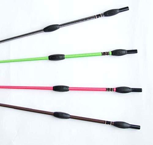 Fleck Feldmann - Frustino da Equitazione in Gomma Morbida, 140 cm, Colore: Nero
