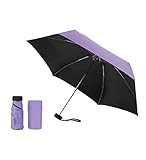 fbbules ombrello pieghevole compatto ombrelli da viaggio mini piccolo leggero anti-uv sun rain ombrello tascabile con custodia per donne uomini ragazza bambino 16 cm / 6,2 pollici