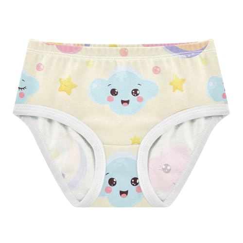 Cotton Girls Underwear Toddlers Cute Pastel Clouds Cute Panties Girl Cartoon Briefs Girls Undies 2t