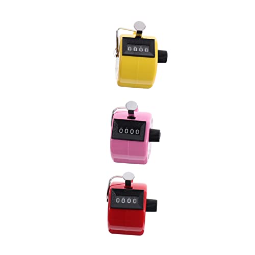 GALPADA 3Pcs Hand Held Mechanical Counter Clicker Tally Counter Precision Pedometer for Sports School Office Events Durable Zero Clearing Design