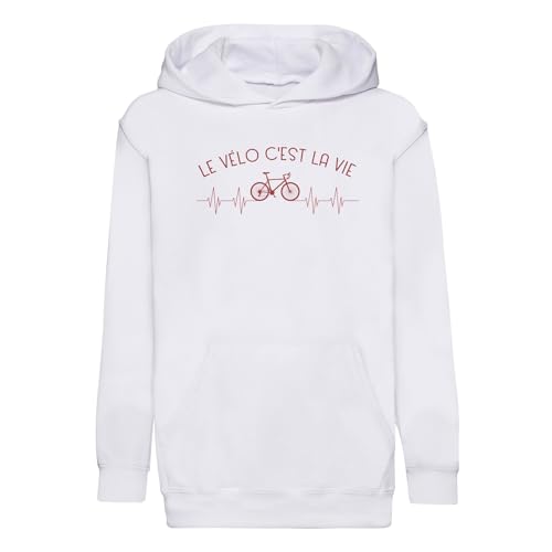 Sweat à capuche enfant cyclisme pour sorties VTT en famille et cours d'école