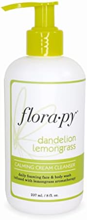 Florapy Beauty Calming Cream Cleanser Infused with Dandelion Lemongrass Aromatherapy, Skincare Meets Selfcare, Makeup Remover, Ultra-Gentle Ingredients, Clean Beauty Formula