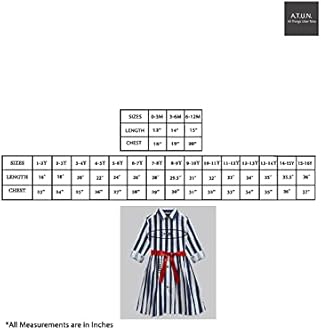 A.T.U.N. (All Things UBER Nice) Girls Cotton Printed Knee Length Shirt Dress| Full Sleeve Stylish Party Dress